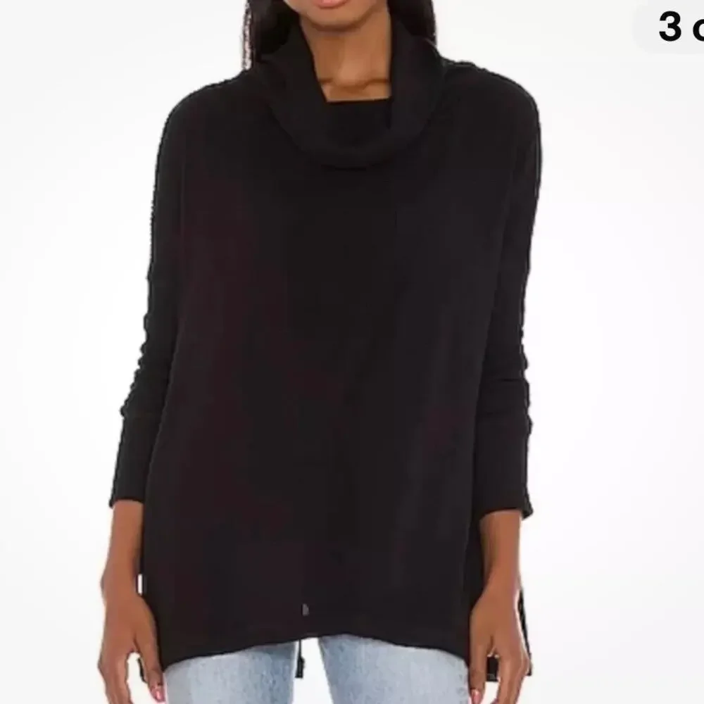 Free People Women’s Waffle Knit Turtleneck Top Size L